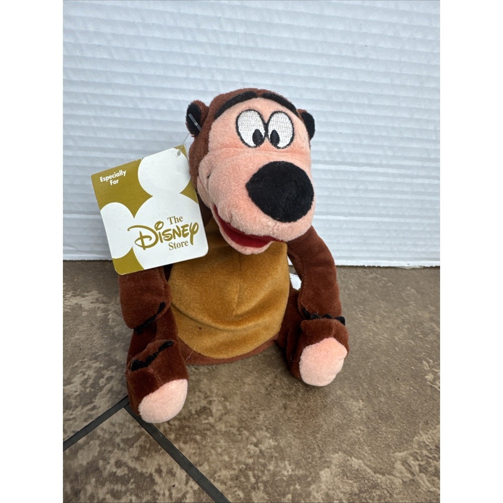 Disney Store Bean Bag Plush, HUMPHREY THE BEAR (Hooked Bear) 8" New w/Tag